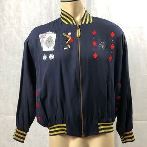 Vintage Vegas Bomber Jacket Embroidered Unisex